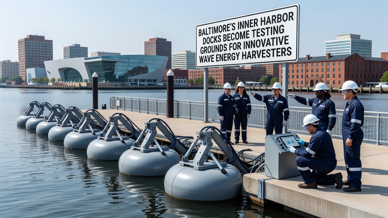 Baltimore's Inner Harbor Docks Host Pioneering Wave Energy Harvester Tests